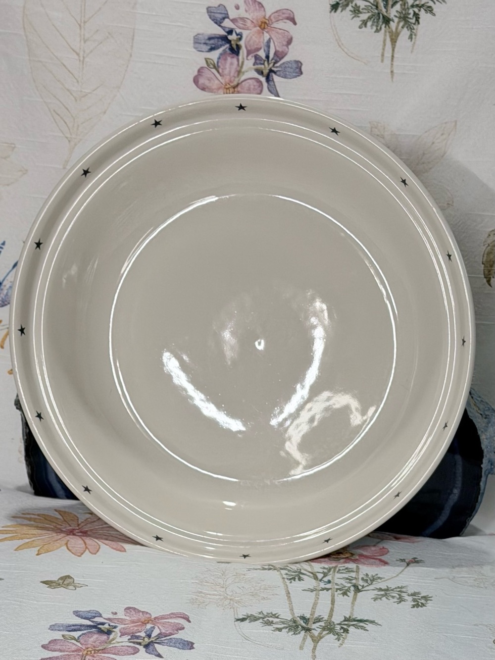 Longaberger Pottery ALL-AMERICAN 🎆🇺🇸🎆 Pie Plate - Picture 6 of 10
